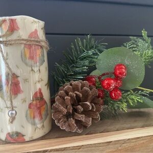 Festive LED Holiday Bird Candle Decor